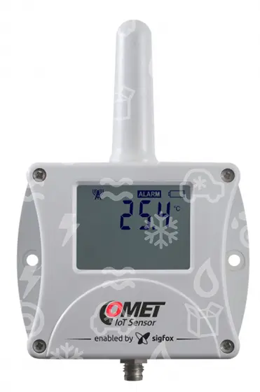 snímač teploty s externí sondou Pt1000 pro síť SIGFOX